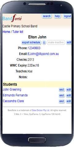 Tutor Details page